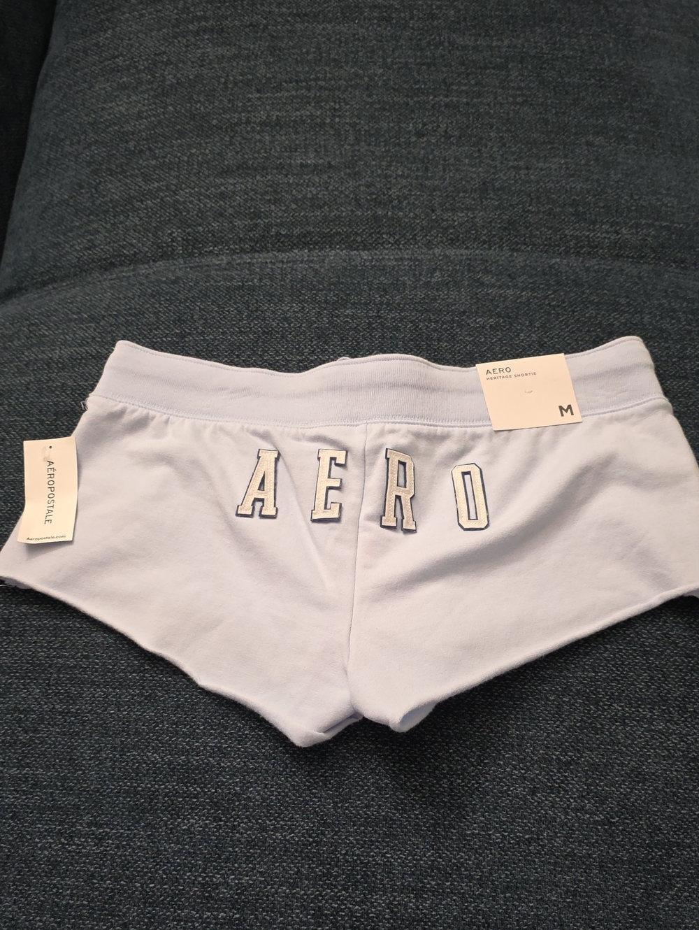 Aeropostale Pale Blue AERO Logo Bike Shorts